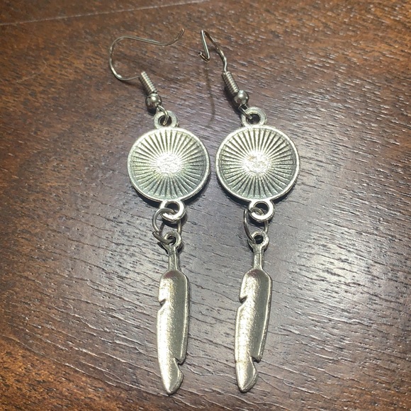 Dreamcatcher Dangle Earrings - Picture 3 of 3